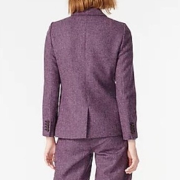 NWT J. Crew Parke Purple Herringbone Wool Button Blazer - Picture 2 of 9